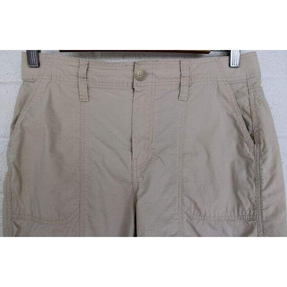 Chico's 0 Small Beige Khaki 4 Pocket Cotton Blend Casual Shorts - Picture 3 of 3